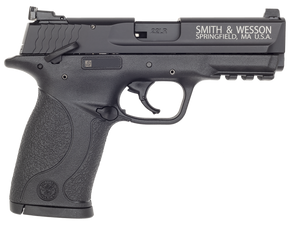 Smith & Wesson 108390 M&P 22  Compact Frame 22 LR 10+1, 3.60" Black Steel Barrel, Black Hard Coat Anodized Serrated Slide, Black Polymer Frame w/Picatinny Rail Frame & Grip, Ambidextrous, Thumb Safety 93813