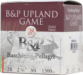 B&P 28GA 2.75" 3/4OZ #61300FPS 25RD 10BX/CS A28B34UP6 B&P 28GA 2.75" 3/4OZ #61300FPS 25RD 10BX/CS A28B34UP6