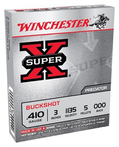 WINCHESTER SUPER-X 410 3" 000BUCK 5 PELLET 5RD 50BX/CS AXB413