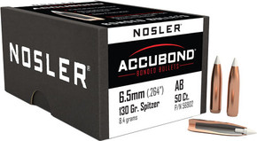 NOSLER BULLETS 6.5MM .264130GR ACCUBOND 50CT N56902 NOSLER BULLETS 6.5MM .264130GR ACCUBOND 50CT N56902