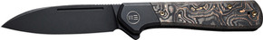 WE KNIFE SOOTHSAYER 3.48"BLACK TITANIUM/BLACK STONEWASH WE200502