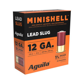 MINISHELL SLUG 12 GAUGE 1-3/4'' 7/8OZ SLUG 25/BOX 430108829 MINISHELL SLUG 12 GAUGE 1-3/4'' 7/8OZ SLUG 25/BOX 430108829
