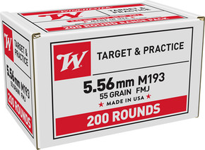 WINCHESTER USA 5.56X45 55GRFMJ 800RD CASE LOT AWM193200