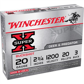 20 GAUGE 2-3/4'' 20 PELLETS #3 SHOT 5/BOX 105203107 20 GAUGE 2-3/4'' 20 PELLETS #3 SHOT 5/BOX 105203107