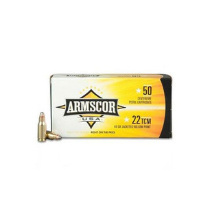 ARMSCOR US AMMO 22TCM 40GR JHP 50RDS 250018945