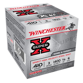 XPERT GAME & TARGET .410 BORE 3'' 3/8OZ #6 SHOT 25/BOX 250209898 XPERT GAME & TARGET .410 BORE 3'' 3/8OZ #6 SHOT 25/BOX 250209898