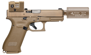 B&T Firearms HUSHPUPPYKITCTCSTM Hush Puppy Kit 9mm Luger 15+1 4" Stainless Threaded Barrel, Coyote Tan Receiver & Textured Grip, Includes Aimpoint Acro P-2 Red Dot, Suppressor & 2 Mags 174662 B&T Firearms HUSHPUPPYKITCTCSTM Hush Puppy Kit 9mm Luger 15+1 4" Stainless Threaded Barrel, Coyote Tan Receiver & Textured Grip, Includes Aimpoint Acro P-2 Red Dot, Suppressor & 2 Mags 174662