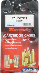 HORNADY UNPRIMED CASES 17HORNET 50 PACK 5PK/CS HDY8611