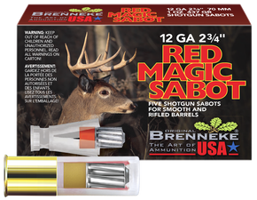 Brenneke SL122RMS Red Magic 12Gauge 2.75" 1oz Sabot Slug Shot 5 Per Box/50 Case 2448 Brenneke SL122RMS Red Magic 12Gauge 2.75" 1oz Sabot Slug Shot 5 Per Box/50 Case 2448