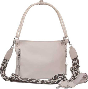 BULLDOG CONCEALED CARRY PURSECONV HOBO/CROSSBODY WHITE/ZEB< BDP075
