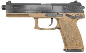 HK 81000868 Mark 23 45 ACP 12+1 5.87" Black Threaded Barrel, Black Cerakote Serrated Steel Slide, Flat Dark Earth Polymer Frame w/Accessory Rail 174605 HK 81000868 Mark 23 45 ACP 12+1 5.87" Black Threaded Barrel, Black Cerakote Serrated Steel Slide, Flat Dark Earth Polymer Frame w/Accessory Rail 174605