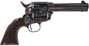 Taylors & Company 4107DE Smoke Wagon Deluxe 357 Mag 6rd 4.75" Blued Cylinder & Barrel Color Case Hardened Steel Frame Checkered Walnut Grip (Taylor Tuned) 92496