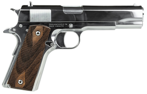 Tisas 10100513 1911 Regulator Full Size Frame 9mm Luger/38 Super 9+1 5" Stainless Steel Barrel, Polished Chrome Steel Serrated Slide, Chrome High Polished Steel Frame w/Beavertail, Turkish Walnut Grip 152726 Tisas 10100513 1911 Regulator Full Size Frame 9mm Luger/38 Super 9+1 5" Stainless Steel Barrel, Polished Chrome Steel Serrated Slide, Chrome High Polished Steel Frame w/Beavertail, Turkish Walnut Grip 152726