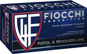 FIOCCHI 38 SPECIAL 158GR JHP50RD 20BX/CS AF38B FIOCCHI 38 SPECIAL 158GR JHP50RD 20BX/CS AF38B
