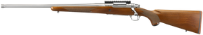 Ruger 57120 Hawkeye Hunter Full Size 6.5 Creedmoor 3+1  22" Satin Stainless Steel Threaded Barrel, Picatinny Rail Steel Receiver, Fixed American Walnut w/Pistol Grip Stock, Left Hand 120301
