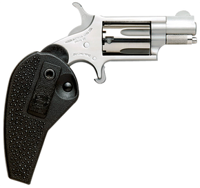 North American Arms 22MSHG Mini-Revolver  22 WMR 5 rd 1.13" Barrel, Overall Stainless Steel Finish, Black Synthetic Holster Grip 51228