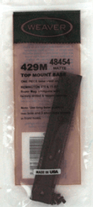 WEAVER BASE TOP MOUNT #429M1PC REMINGTON 870 MATTE 48454 WEAVER BASE TOP MOUNT #429M1PC REMINGTON 870 MATTE 48454