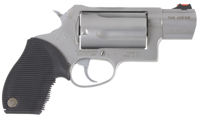 Taurus 2441039TC Judge Public Defender Small Frame 45 Colt (Long Colt)/ 410 Bore 5rd 2" Matte Stainless Steel Barrel, Cylinder & Frame, Black Ribber Grip, Transfer Bar Safety, Exposed Hammer 59354 Taurus 2441039TC Judge Public Defender Small Frame 45 Colt (Long Colt)/ 410 Bore 5rd 2" Matte Stainless Steel Barrel, Cylinder & Frame, Black Ribber Grip, Transfer Bar Safety, Exposed Hammer 59354