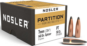 NOSLER BULLETS 7MM .284140GR PARTITION 50CT N16325 NOSLER BULLETS 7MM .284140GR PARTITION 50CT N16325
