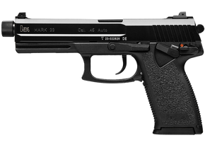 HK 81000080 Mark 23 45 ACP 10+1, 5.87" Black Steel Threaded Barrel, Serrated Steel Slide, Polymer Frame, Black Polymer Grip, Ambidextrous 85201 HK 81000080 Mark 23 45 ACP 10+1, 5.87" Black Steel Threaded Barrel, Serrated Steel Slide, Polymer Frame, Black Polymer Grip, Ambidextrous 85201