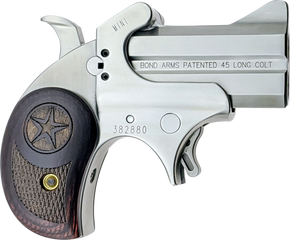 Bond Arms BAM Mini Original 45 Colt (LC) 2rd 2.50" Stainless Steel Double Barrel & Frame, Auto Extractor & Rebounding Hammer, Blade Front/Fixed Rear Sights, Rosewood Grips, Manual Safety 98310 Bond Arms BAM Mini Original 45 Colt (LC) 2rd 2.50" Stainless Steel Double Barrel & Frame, Auto Extractor & Rebounding Hammer, Blade Front/Fixed Rear Sights, Rosewood Grips, Manual Safety 98310