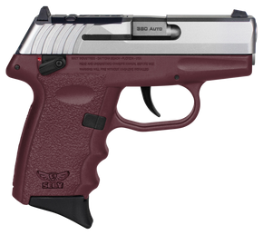 SCCY Industries CPX4TTCRRDRG3 CPX-4 RD 380 ACP 10+1 2.96" Crimson Red Polymer/Serrated Stainless Steel Slide/Finger Grooved Crimson Red Polymer Grip 144669