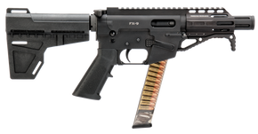 Freedom Ordnance FX9P4 FX-9 9mm Luger 31+1 4.50" Black Nitride Chromoly Steel Barrel Black Hard Coat Anodized Black KAK Shockwave Pistol Brace Black Polymer Grips Right Hand 113630 Freedom Ordnance FX9P4 FX-9 9mm Luger 31+1 4.50" Black Nitride Chromoly Steel Barrel Black Hard Coat Anodized Black KAK Shockwave Pistol Brace Black Polymer Grips Right Hand 113630