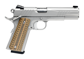 Savage Arms 67205 1911 Government 9mm Luger 10+1 5" Stainless Steel Barrel, Serrated Stainless Steel Slide, Stainless Steel Frame w/Beavertail, Brown VZ Grip 161697