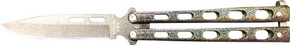 BEAR & SON BUTTERFLY KNIFE2.38" GALAXY PWDR COAT SPR PN! 115GX