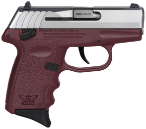 SCCY Industries CPX-4TTCR CPX-4  380 ACP 10+1 2.96" Crimson Red Polymer Serrated SS Slide Finger Grooved Crimson Red Polymer Grip 144589