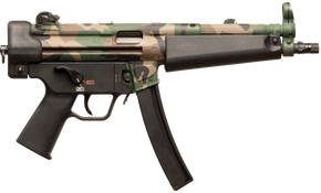 HK 81001152 SP5  Sports South Exclusive 9mm Luger 30+1 8.86" Black Steel Barrel Aluminum Woodland Camo Right Hand 171039