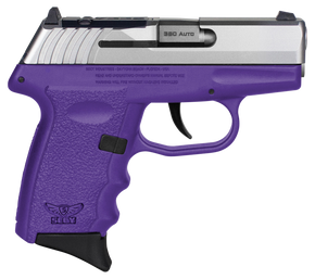 SCCY Industries CPX3TTPURDRG3 CPX-3 RD 380 ACP 10+1 2.96" Purple Polymer/Serrated Stainless Steel Slide/Finger Grooved Purple Polymer Grip 144644 SCCY Industries CPX3TTPURDRG3 CPX-3 RD 380 ACP 10+1 2.96" Purple Polymer/Serrated Stainless Steel Slide/Finger Grooved Purple Polymer Grip 144644