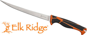 MC ELK RIDGE TREK 7" FILLETKNIFE WITH SHEATH BLK/ORG/SS ERTKFIX002