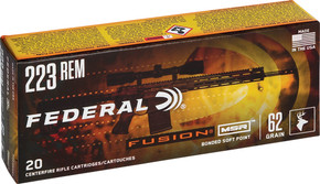 FEDERAL FUSION 223 REM 62GR</br>FUSION MSR 20RD 10BX/CS AF223MSR1 FEDERAL FUSION 223 REM 62GR</br>FUSION MSR 20RD 10BX/CS AF223MSR1