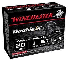 WINCHESTER DOUBLE-X 20GA 3"1-1/4OZ #5 10RD 10BX/CS AX203XCT5 WINCHESTER DOUBLE-X 20GA 3"1-1/4OZ #5 10RD 10BX/CS AX203XCT5