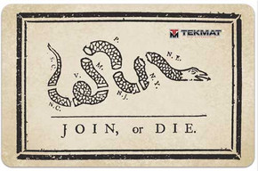 TEKMAT ARMORERS BENCH MAT11"X17" JOIN OR DIE FLAG 17JOIN TEKMAT ARMORERS BENCH MAT11"X17" JOIN OR DIE FLAG 17JOIN