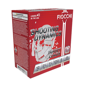 Fiocchi 12SD18X8 Shooting Dynamics 12Gauge 2.75" 1 1/8oz 8Shot 25 Per Box/10 Case 181153 Fiocchi 12SD18X8 Shooting Dynamics 12Gauge 2.75" 1 1/8oz 8Shot 25 Per Box/10 Case 181153