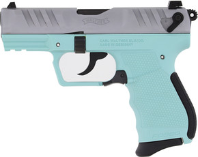 WALTHER PD380 380ACP BLUED FS9RD SILVER ANGEL BLUE GRIPS G5050525