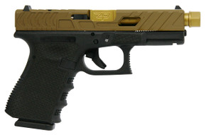 Glock 19 Gen 3 Custom "Chainmail Stippled Frame Bear Cut Slide" Handgun 9mm Luger 15/rd Magazines (2) 4.6" Zaffiri Precision Threaded Barrel GLPI19502CMSBEAR