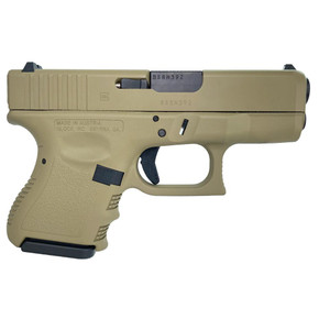 Glock 27 Gen 3 Custom "FDE" Subcompact Handgun .40 S&W 9rd/Magazines (2) 3.4" Barrel Austria GLPI27502FDE