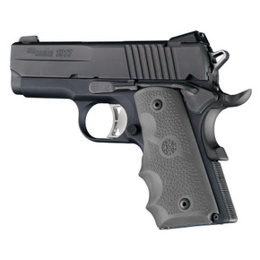 Hogue 1911 Officer Rubber Handgun Grips with Finger Grooves Slate Grey HA43002 Hogue 1911 Officer Rubber Handgun Grips with Finger Grooves Slate Grey HA43002