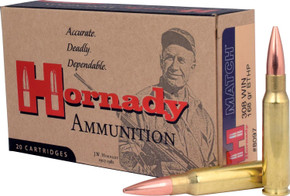 Hornady Match Rifle Ammunition .308 Win 168 gr BTHP MATCH 50 rd HO80972 Hornady Match Rifle Ammunition .308 Win 168 gr BTHP MATCH 50 rd HO80972
