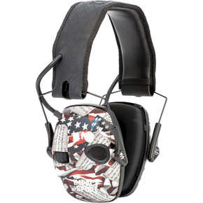 Howard Leight Impact Sport Bluetooth Small Earmuff - 2nd Amendment Black Diamond Pattern Band 21dB NRR HQR02546