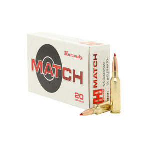 Hornady Match Rifle Ammunition 6.5 Creedmoor 120 gr ELD 2910 fps 20/ct HO81491 Hornady Match Rifle Ammunition 6.5 Creedmoor 120 gr ELD 2910 fps 20/ct HO81491