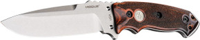 Hogue SIG EX-F01 Stainless Elite Fixed Blade: 5.5" Drop Point Blade - Tumbled Finish Reinforced Rosewood Scales JN37175