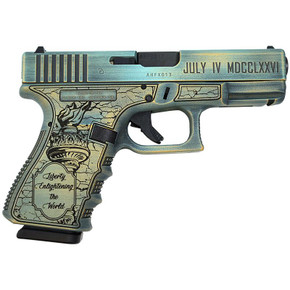 Glock 19 Gen 3 Custom "Liberty" Handgun 9mm Luger 15rd Magazines (2) 4" Barrel Austria GLPI19502LBTY Glock 19 Gen 3 Custom "Liberty" Handgun 9mm Luger 15rd Magazines (2) 4" Barrel Austria GLPI19502LBTY