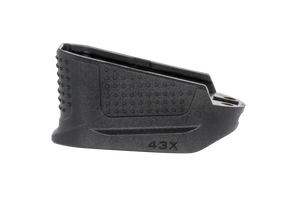 Strike Industries EMPG43XBK Enhanced Magazine Plate  made of Polymer with Black Finish & Extra Gripping Surface for Glock 43X Magazines (Adds 2rds) 121338