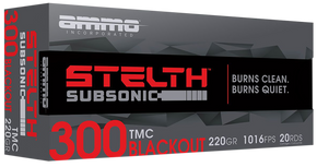Ammo Inc 300B220TMCSTLA20 stelTH  300Blackout 220gr Total Metal Case 20 Per Box/10 Case 148439
