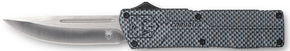 CobraTec Knives CFCTLWDNS Lightweight  3.25" OTF Drop Point Plain D2 Steel Blade/Carbon Fiber Aluminum Handle Includes Pocket Clip 115610