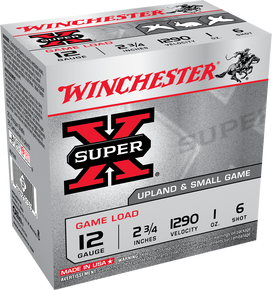 Winchester Ammo XU126 Super X Game Load 12Gauge 2.75" 1oz 6Shot 25 Per Box/10 Case 116921 Winchester Ammo XU126 Super X Game Load 12Gauge 2.75" 1oz 6Shot 25 Per Box/10 Case 116921